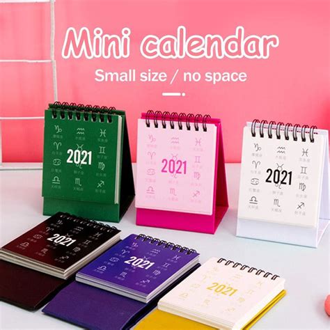 Jaar Mini Kalender Diy Draagbare Desk Twaalf Dagel Grandado