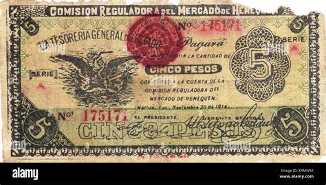 Billete De Pesos De La Comisi N Reguladora Del Henequ N En Yucat N