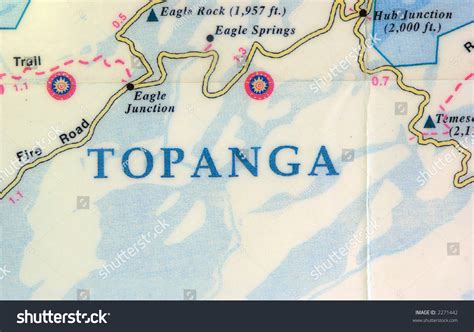 Map Of Topanga State Park Ca Stock Photo 2271442 : Shutterstock