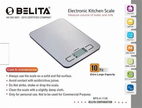 Belita Personal Electronic Scale With Blue Back Light At Best Price