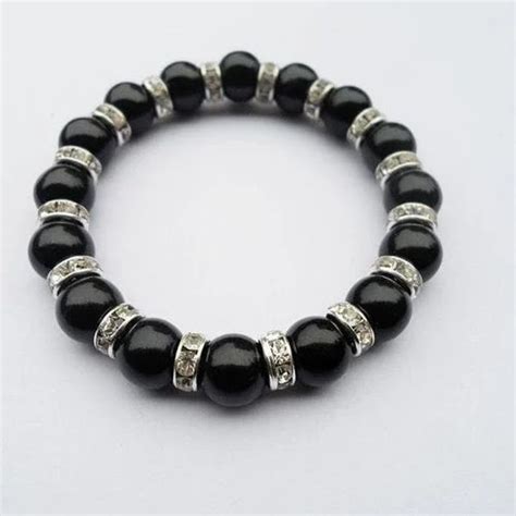 Black Beads Bracelet at Rs 25 | Beaded Bracelet in Purdilnagar | ID ...