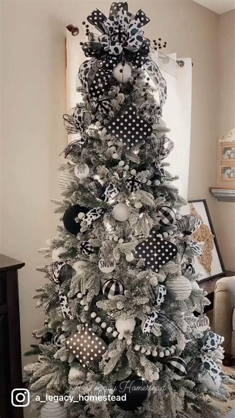 Black And White Christmas Tree With Cow Print Video Christmas Tree