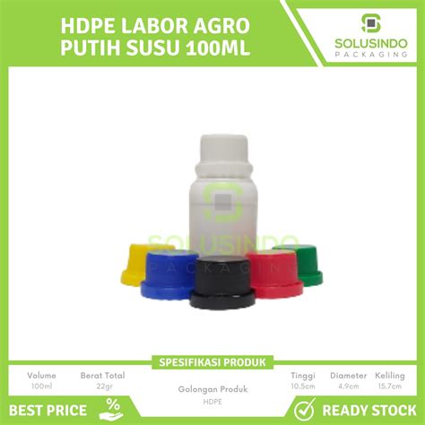 Jual Botol Plastik Agro Labor Putih Susu Ml Hdpe Minimal Pcs