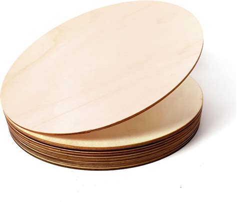 Luter Inch Pcs Wood Circles Unfinished Wooden Rounds Discs Cutouts