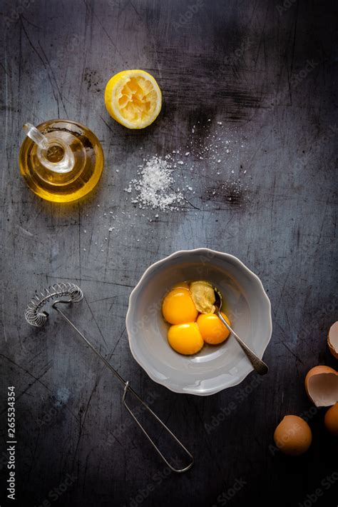 Mayonnaise ingredients Stock Photo | Adobe Stock