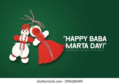 Baba Marta Day Grandma Marta Day Stock Vector Royalty Free