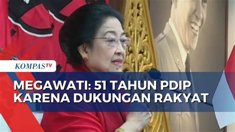 Pidato Hut Ke Pdip Megawati Ingatkan Pentingnya Turun Ke Akar