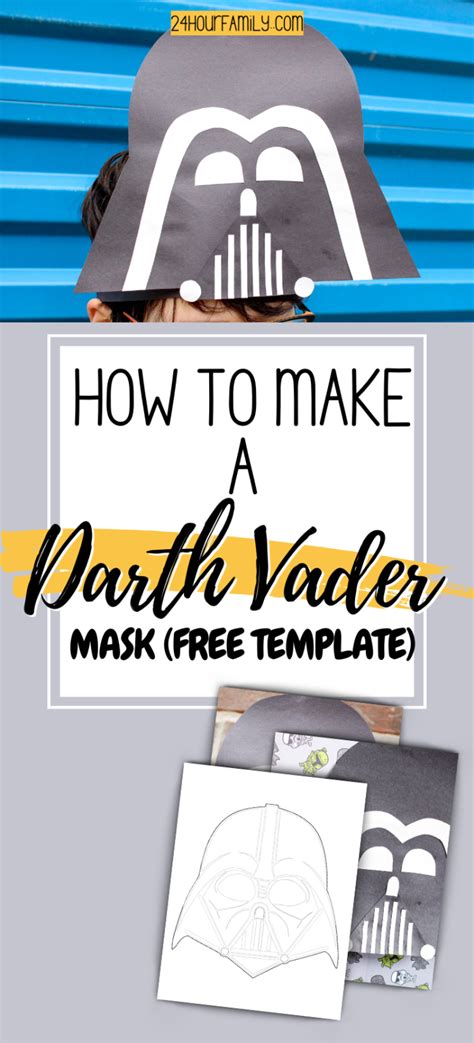 How to Make a Darth Vader Mask (Free Template) - 24hourfamily.com