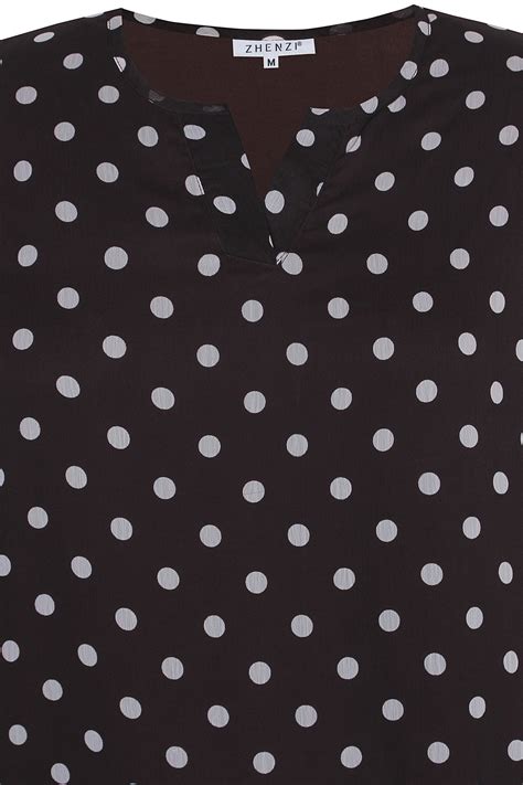 Zhenzi Flavie Polka Prikket Chiffon Bluse I L S M Rkebrun Kvinde Hos