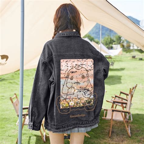 Korean Style Girl Short Denim Jacket Kawaii Fashion Shop Cute Asian