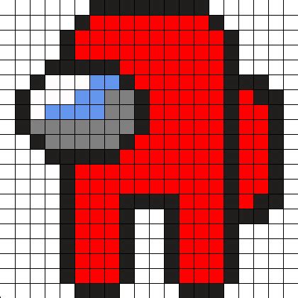 Among Us Red Perler Perler Bead Pattern Bead Sprites Characters