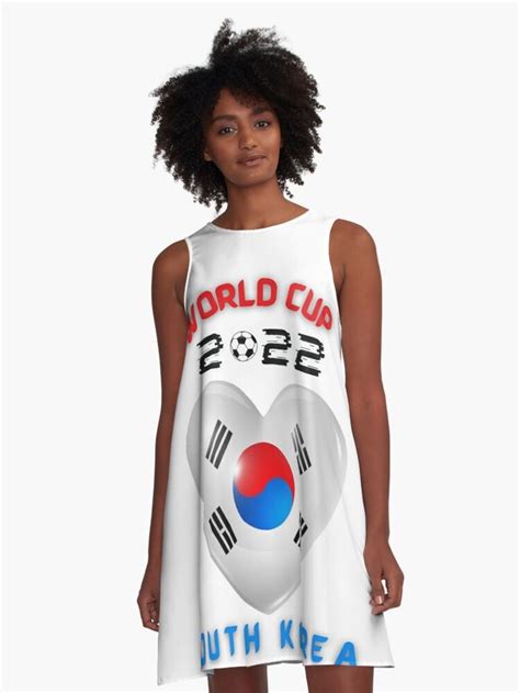 World Cup Qatar 2022 South Korea Heart A Line Dress For Sale By Mr