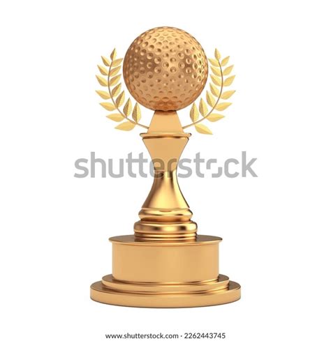 Golden Award Trophy Golden Golf Ball Stock Illustration 2262443745 ...