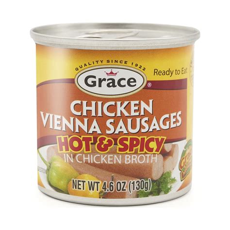 Grace Hot And Spicy Vienna Chicken Sausages 4 6 Oz Can