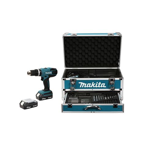 Perceuse visseuse à percussion sans fil Makita 18V Li Ion 2x1 3Ah Ø13