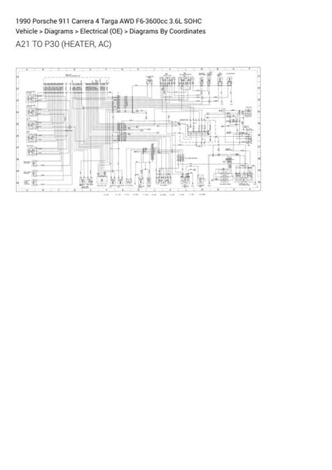 Porsche 911 Carrera 4 Targa Awd 1990 Wiring Diagrams F6 3600cc 3 6l Sohc