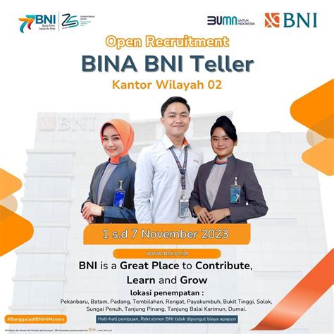 Lowongan BUMN Bank BNI BINA BNI Wilayah 02