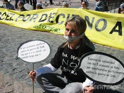 Actos de apoyo en favor de los activistas de Greenpeace Greenpeace España