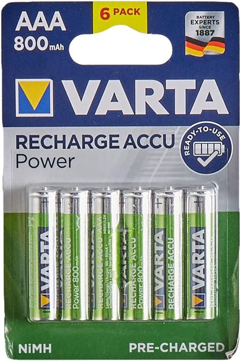 Varta Recharge Accu Power Ready To Use Pre Charged Aaa Micro Nimh