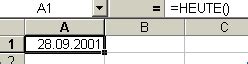 Excel Aktuelles Datum Anzeigen