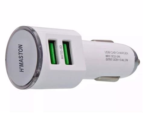 Fonte Veicular Carregador Celular Carro 2 USB Turbo Rápido Mex