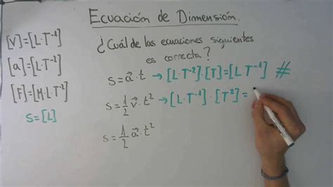 Análisis Dimensional Física Cual de las siguientes ecuaciones es la