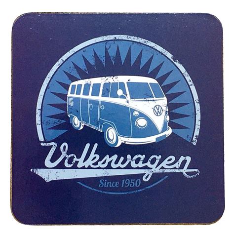 Vw T1 Bus Coasters Vintage Logo Hello Homewares Vintage Logo Vintage Vw Bus Logo Set