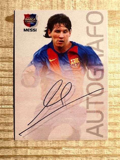 Lionel Messi Autograph Facsimile Rp Rookie Card Mint Condition Etsy