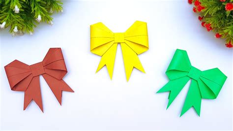 Origami Paper Bow How To Make A Simple Paper Bow How To Fold A