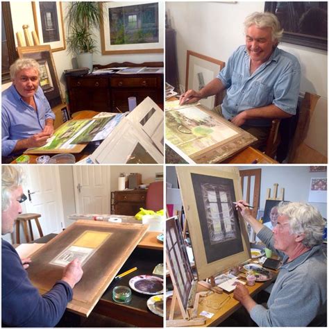 Four Pictures Of Older People Working On Paintings