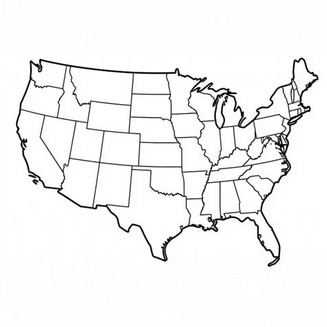 Map of the United States in white color | Premium AI-generated image