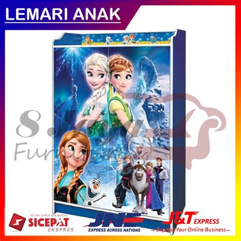 Jual Lemari Pakaian Baju Anak Karakter Frozen Blp Pintu Gantung