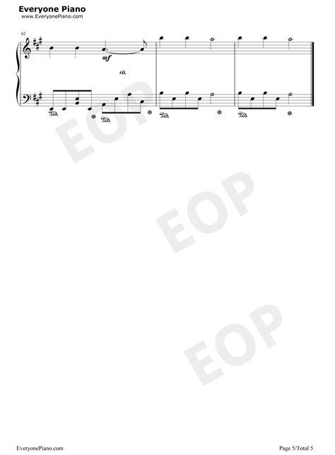 为你写诗 吴克群 Eop教学曲五线谱预览5 钢琴谱文件（五线谱、双手简谱、数字谱、midi、pdf）免费下载