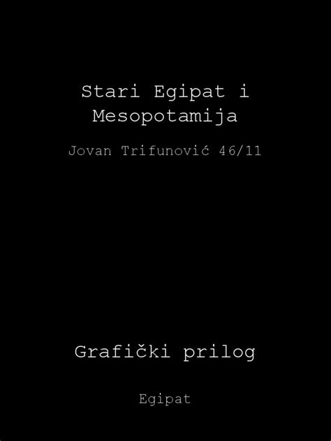 PDF Stari Egipat I Mesopotamija DOKUMEN TIPS