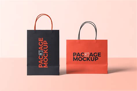 Free Paper Shopping Bags Mockup Free Package Mockups