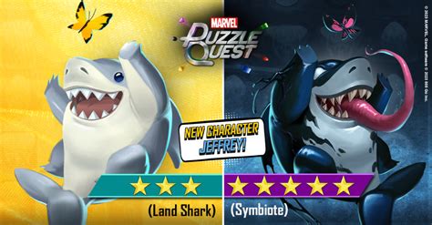 New Character Jeffrey Land Shark Symbiote Marvel Puzzle Quest