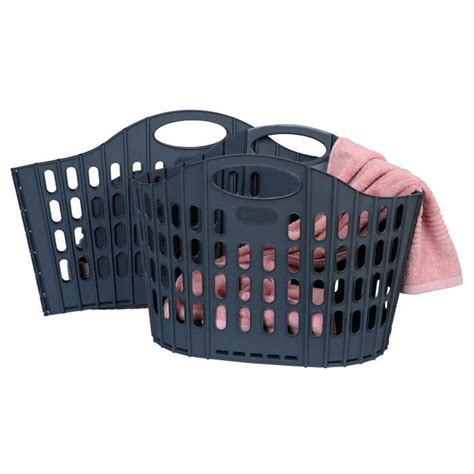 Panier Linge Plastique Pliable L Gris Anna Lola L X L X H