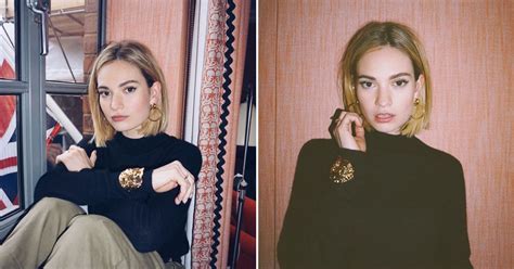 Lily James Blunt Bob Haircut May 2019 Popsugar Beauty