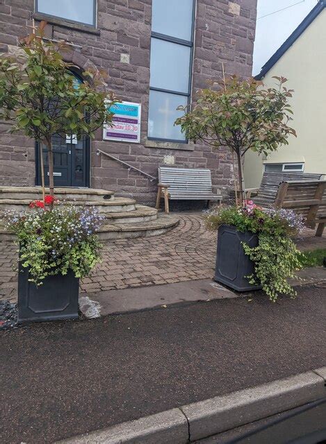 Flower Tubs Outside Hope Baptist Church © Jaggery Cc By Sa20