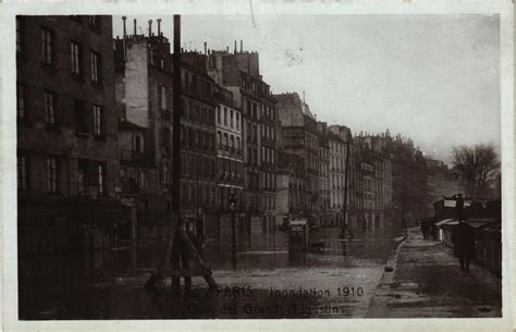 Cpa Paris Inondations Quai Des Grands Augustins Ebay