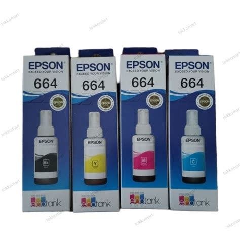 Jual Tinta Epson 664 Original Printer L100 L110 L120 L210 L220 L300 L310 L350 Shopee Indonesia