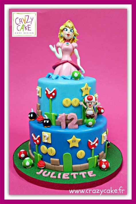 Princess Peach By Crazy Cake Gateau Mario Gâteau Super Mario