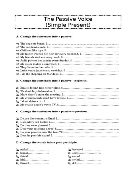 The Passive Voice Simple Present Pdf