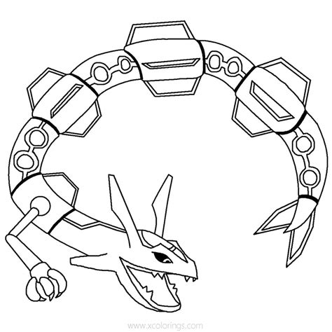 Rayquaza Mega Pokemon Coloring Pages