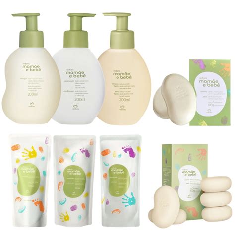 Linha Mam E E Beb Natura Shampoo Condicionador Sabonete L Quido