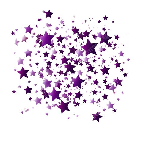 Violet Star Confetti Purple Stars Sparkle Decoration Cutout Png File