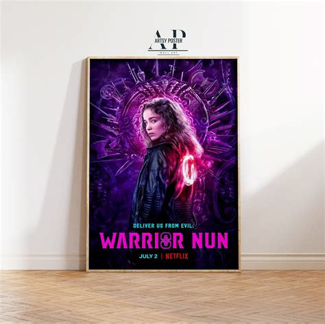 Warrior Nun Poster, Netflix Series Fan Art, Fantasy Action Wall Decor ...