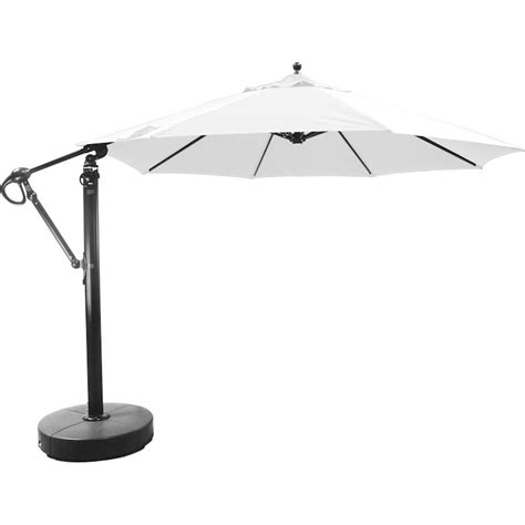 Galtech 11 Ft Octagonal Aluminum Patio Cantilever Umbrella W Easy Lift And Easy Tilt Wheel