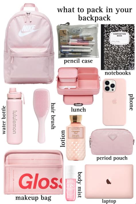 What To Pack In Your Backpack 🌷 In 2023 School Bag Essentials School