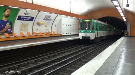 Ratp M Tro Mf Sur Linge Arriv E Pont Neuf Youtube